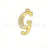 Nuevo Llavero de Metal con Incrustaciones de Diamantes de 26 Letras, Colgante para Bolso, Colgante Sencillo para Collar, Accesorios DIY, Venta al por Mayor