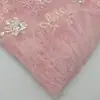 Tecido Bordado Coral com Lantejoulas, Multicor, Estilo Fresco Tecido Bordado Hanfu e Cheongsam