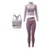 Conjunto de Yoga para Mujer 2026 Nuevo Estilo Chaqueta de Manga Larga Ropa de Pilates y Fitness Cintura Alta Levantamiento de Glúteos Deporte Running Conjunto de Dos Piezas