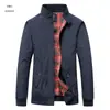 Nova jaqueta Harrington retrô americana, peça versátil de workwear com gola alta, casaco casual vintage para primavera e outono para homens