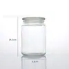 Pote de Vidro Transparente com Tampa Selada para Velas Tipo Cabeça de Cogumelo Porta-Velas Pote de Vidro Recipiente para Velas Perfumadas Copo para Velas Atacado