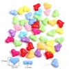 Cuentas de Amor Transparentes Frosted Acrílicas Material para Cadena de Teléfono Móvil Hecha a Mano con Cuentas Accesorios para Collares Pendientes Joyería