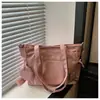 Bolsa de Mão Transversal com Múltiplos Bolsos 2026 Lona Simples Tendência Artística Grande Capacidade para o Dia a Dia Bolsa de Ombro Bolsa Tote