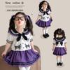 Traje de falda plisada JK Kulomi de verano para niños Elegante Verano 2025 Nuevo Conjunto de moda de dos piezas para niña