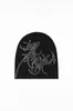Estilo Transfronterizo Europeo y Americano Invierno Nuevo Producto Personalizado Diseño de Diamantes Calientes Gorro de Punto A prueba de Viento y Cálido Artículo de Moda de Nicho