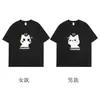 Algodão Penteado Puro2026 Novas Camisetas Combinando para Casal, Design Único, Camisetas de Manga Curta de Verão, Tops de Corte Solto