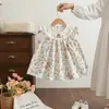 Roupas de Verão para Recém-Nascidos Estilo Coreano Macacão para Bebê Menina Macacão Fofo de Urso Vestido Leve 100% Algodão