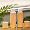Tubo de Madera de Bambú de Tres Secciones para Labial, Tubo para Bálsamo Labial, Tubo para Barra de Labios, Tubo para Bálsamo de Hierba Morada, Tubo de Empaque Vacío de Madera de Bambú, Tubo Vacío con Grabado de Logo