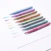 Venda Direta do Fabricante de Papelaria Hongfeng Canetas Metálicas com Tinta Ecológica, Canetas de Cor Metálica, Canetas Metálicas Personalizadas de 8 Cores com Logotipo Personalizado