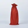Bolsa nueva de lino para botella de vino, empaque para botella de champán, bolsa a prueba de polvo, decoración para fiesta de Navidad, bolsa para botella de vino, al por mayor
