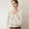 Cárdigan de Cachemir para Mujer Cuello Acanalado Manga Larga Suéter Tejido Holgado Prendas de Abrigo Adelgazante Casual Prendas de Abrigo de Lana Versátil
