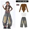 Ropa para Niñas de Jazz Danza Urbana de Moda Trajes de Presentación de Street Dance para Niños Estilo Dulce y Fresco para Grupos de Niñas Disfraces de Presentación de Baile para Niños