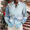 Estilo novo 2026, dropshipping disponível, camisa de manga comprida 3D impressa para exportação, camisa masculina primavera/outono, direto do fabricante