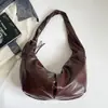 Shuai Mijia 2026 Otoño Nuevo Estilo Perezoso Coreano Cuero Suave Elegante Bolso Tote Gran Capacidad Bolso de Hombro para Viaje