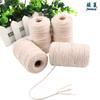 Venda quente artesanal corda de algodão cor natural 1mm16mm DIY feito à mão corda decorativa multiuso fio de algodão branco 100 metros