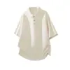 Camisa Polo con Bloques de Color Waffle, Patchwork, Cuello, Verano para Hombre, Nuevas Llegadas, Tallas Grandes, Fresca y Traviesa, Casual, Holgada, Manga Corta, Top para Hombre