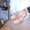 Nuevos Zapatos de Mujer con Suela Gruesa Primavera y Verano 2025 Moda Coreana Versátiles Casuales Deportivos Nuevos para Mujer Punta Redonda Combinación de Colores