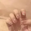 Parches de Uñas Desgastables Personalizados, Uñas Desgastables de Alta Gama, Parches de Uñas Cortos Pintados a Mano, Parches Desgastables para Manicura al por Mayor