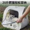 Mochila transportadora de gato, portátil para uso externo, adequada para todas as estações, resistente ao estresse, com design respirável, e pode ser carregada na mão