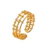 Anillo liso minimalista para mujer, único y elegante, anillo abierto para dedo índice de pareja que no se decolora, venta al por mayor, éxito de ventas transfronterizo