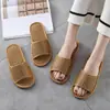 Sandalias para Mujer de Primavera y Verano Tejidas con Mimbre, Hierba, Bambú, para el Hogar, Interiores, Pareja, Suela Suave, Suelo Silencioso, Zapatillas de Lino, Venta al por Mayor