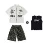 Ropa de Performance Hip-Hop para Niños, Trajes de Manga Corta Estilo Hip-Hop para Niños, Ropa Moderna HipHop Hip-Hop Genial y Atractiva para Niñas, Verano para Niños