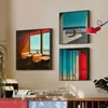 Arte de Pared para Dormitorio Dopamina Estilo Medieval, Pintura Mural Abstracta de Nicho para Comedor, Sala de Estar, Pintura Decorativa de Fondo