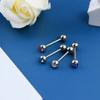 Comercio electrónico transfronterizo Europeo y Americano Diamante lengua uña anillo de lengua barra multicolor perforación básica joyería de fábrica en stock ventas directas