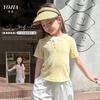 Camiseta para niñas YOJIA verano 2025 nueva coreana de imitación de dos piezas para niña pequeña de manga corta ropa para niños chaqueta de verano para niños