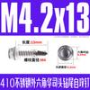 Acero Inoxidable 410 Din7504K Cabeza Hexagonal Externa Arandela Taladro M4.2-M6.3