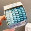 Paquete de Seis Cuerdas para Teléfono y Gomas para el Cabello Estilo Coreano Color Degradado Mate para Mujeres, Alta Elasticidad Cuerda Simple para el Cabello Accesorios para el Cabello