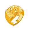 Anel Pixiu de Prata Cobre Estilo Família Vintage Implica Tesouro Auspicioso Anel Pixiu Largo Grande para Homens Anel de Dedo Aberto