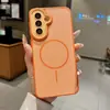 Case para Celular Samsung S26 Ultra Transfronteiriço Aplicável Skin-feel Bloqueio de Cores Absorção Magnética com Película para Lente S25 À Prova de Queda A57 Case Rígido