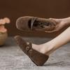 Zapatos Mary Jane con Plataforma y Pelo para Mujer, Ropa de Abrigo de Invierno, Zapatos de Punta Redonda con Suela Blanda y Doble Correa de Hebilla, Zapatos Tipo Botín con Felpa Interior, Zapatos de Algodón