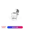 Populares en Xiaohongshu y Douyin, los pendientes y ear cuffs de aleación de titanio F136 de cubo pequeño de circonio de colores tallados finamente por Tangyi, no es necesario quitarlos