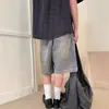 Shorts Jeans Lavados Vintage Estilo Wasteland Americano para Homens, Nova Marca Tendência de Verão Calças Retas de Perna Larga Tendência de Comprimento Médio