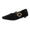 2026 Nova Coleção Primavera Cedo Sapatos Mary Jane Femininos de Tira Única Salto Baixo Grosso Bico Quadrado Bico Fino