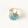 Anillo de Piedra Natural Envuelto en Alambre Piedra Cruda, Citrino Amarillo, Cuarzo Rosa, Anillo Ajustable de Piedra Cruda Amatista con Cristal Envuelto en Alambre DIY
