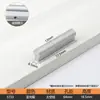 Manija Sólida Simple de Aluminio Espacial Moderno para Gabinete, Armario, Zapatero, Puerta, Tipo Aluminio, Manija Negra