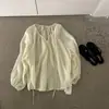 2026 Verano Nueva Moda Fresca Versátil Casual Cómoda Camisa Fina Holgada de Manga Larga para Mujer