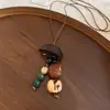 Nuevo Collar Colgante de Resina Estilo Étnico Chino Marrón Retro para Mujer Lanyard Cadena de Clavícula Accesorios Nuevo Estilo 2026