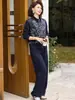 Elegante Conjunto de Dos Piezas Casual Holgado Deportivo Estampado para Mamá Primavera 2026 para Mujeres de Mediana Edad y Mayores