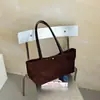 Bolsa tote de couro bovino fosco feminina grande capacidade bolsa de mão nicho coreano versátil para o dia a dia bolsa de ombro único bolsa de axila feminina