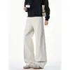 Pantalones Casuales de Trabajo Desestructurados Retro Americanos para Hombre Otoño Nuevos Limpios Bien Ajustados de Largo Completo Pantalones Guadaña Pierna Recta Pantalones de Pierna Ancha