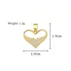 Corazón de Amor Cielo Estrellado Hueco Personalizado Moderno Diario Comercio Exterior Transfronterizo DIY Joyería Hecha a Mano Cobre Circonita Microincrustación
