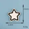 Parche Bordado de Estrella de Cinco Puntas y Corazón en Colores Macaron, Parche Autoadhesivo DIY, Pegatina de Tela para Ropa, Bolsos y Diarios, Lindo