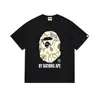 Camiseta BAPE Verão Camuflada Unissex Manga Curta Gola Redonda Estilo Japonês Tendência
