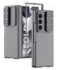 Funda para teléfono móvil Samsung Z Fold6 con orificio fino, lente resistente a caídas, ventana de empuje, cobertura total, funda de cuero ultrafina de color sólido para Z Fold6