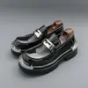 Zapatos de cuero gruesos estilo británico para hombre de talla grande transfronterizos, zapatos derby casuales de moda, zapatos casuales con cordones y punta ancha para hombre, venta al por mayor