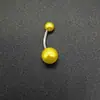 Anéis de Umbigo de Pérola Estilo Europeu e Americano, Piercings de Umbigo Multicor Galvanizados em Aço Inoxidável, Joias para Piercing Corporal, Atacado Transfronteiriço em Estoque